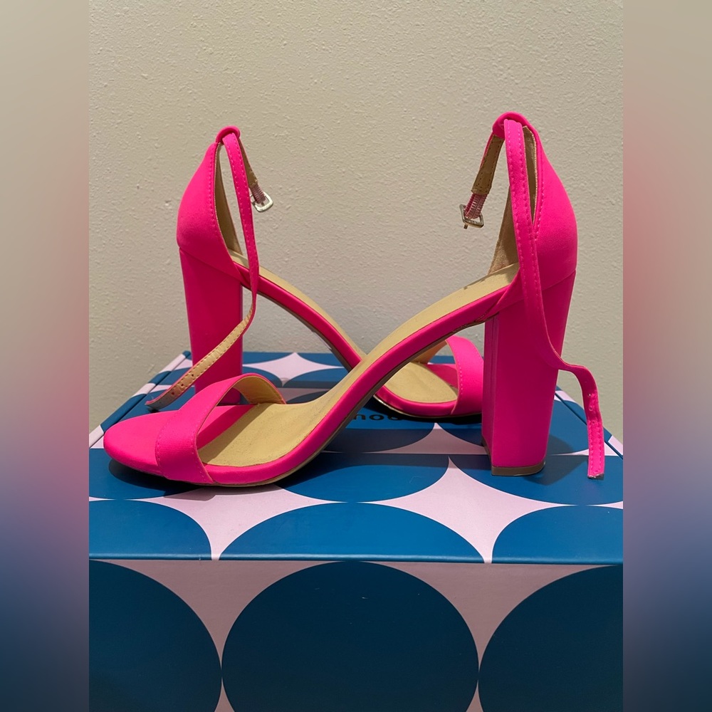 Re-Poshed Neon Pink Strappy Heel, Women’s Size 10